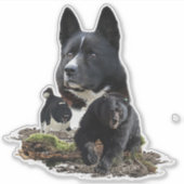 Sticker pour chien d'ours Karelian (Devant)