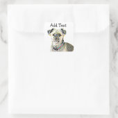 Sticker pour chien drôle Lhaso Apso ou Shitzu Pers (Sac)