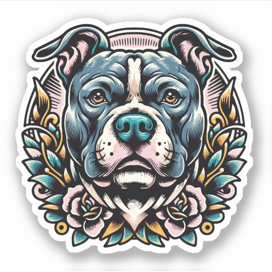 Sticker pour chien imperméable au vinyle de marque (Devant)