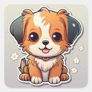 Sticker pour chiot Kawaii adorable