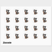 Sticker pour chiot mignon (Feuille)
