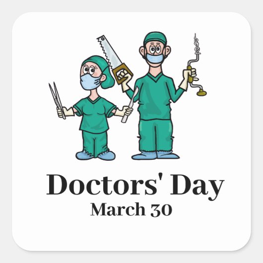 Sticker pour chirurgiens du jour ou étiquettes de  (Devant)