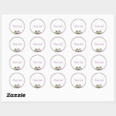 Sticker pour chou Baby shower fille (Feuille)