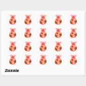 Sticker pour cochon amusant (Feuille)