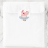 Sticker pour cochon Ballerina Carton mignon (Sac)