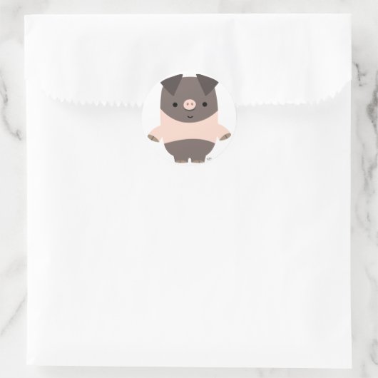 Sticker pour cochon cartonné mignon (Sac)