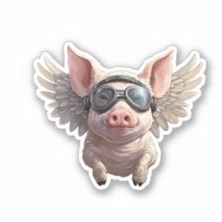 Sticker pour cochon volant