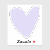 Sticker pour Contour Coeur Lavande Cute / Lilac (Feuille)
