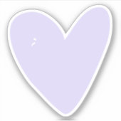 Sticker pour Contour Coeur Lavande Cute / Lilac (Devant)