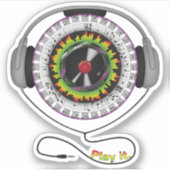 Sticker pour contour de la musique de vie (Devant)