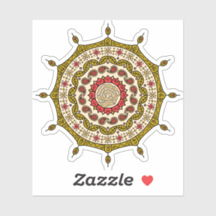 Sticker pour contours or Imaginaire Mehndi