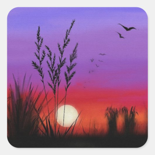 Sticker pour coucher de soleil - Peinture (Devant)