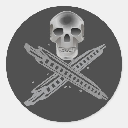 Sticker pour crâne et os (Devant)