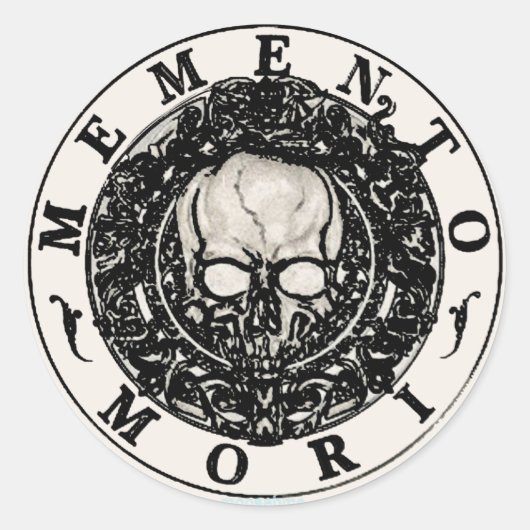 Sticker pour crâne Memento Mori (Devant)