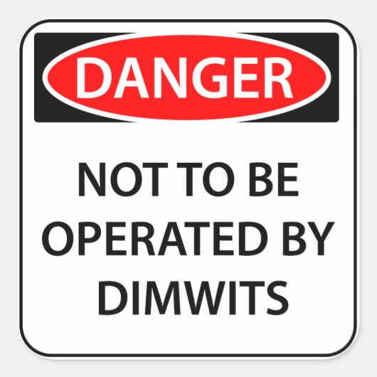 Sticker pour danger comique (Devant)