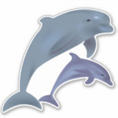 Sticker pour dauphins de verdure (Devant)