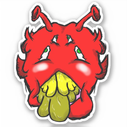 Sticker pour dent jaune Zippy Trippy Alien Dazs (Devant)