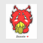 Sticker pour dent jaune Zippy Trippy Alien Dazs (Feuille)