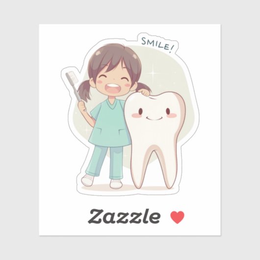 Sticker pour dents dentaire mignonne (Feuille)