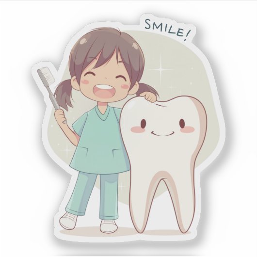 Sticker pour dents dentaire mignonne (Devant)