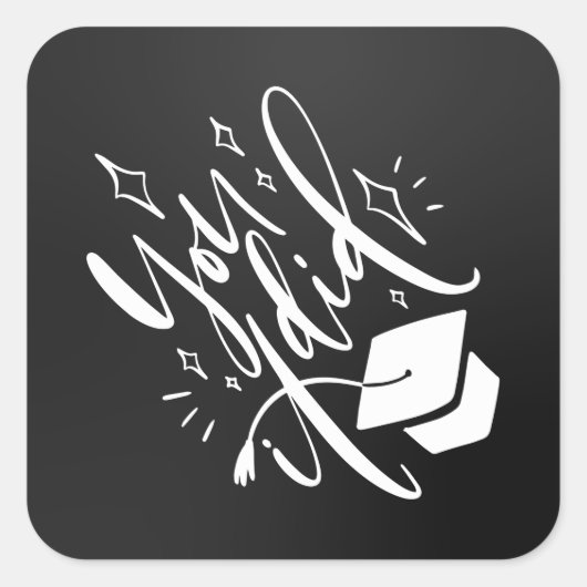 Sticker pour diplôme. Un cadeau ou une idée de déc (Devant)