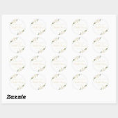 Sticker pour douche nuptiale rose or Floral (Feuille)