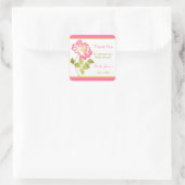 Sticker pour douche nuptiale rose, vert, jaune, pi (Sac)