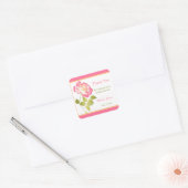 Sticker pour douche nuptiale rose, vert, jaune, pi (Enveloppe)