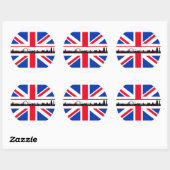 Sticker pour drapeau de London Eye Skyline Union J (Feuille)