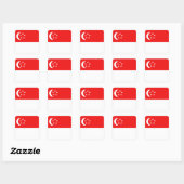 Sticker pour drapeau de Singapour (Feuille)