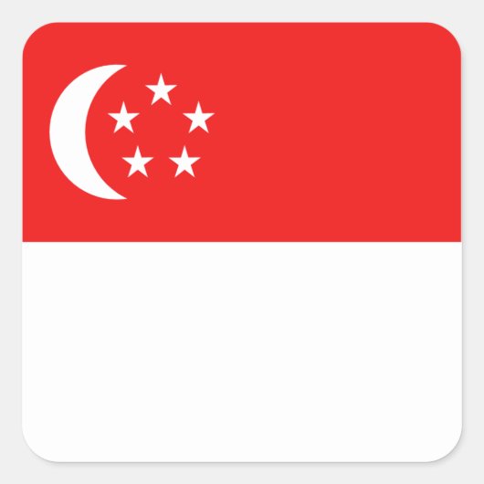 Sticker pour drapeau de Singapour (Devant)