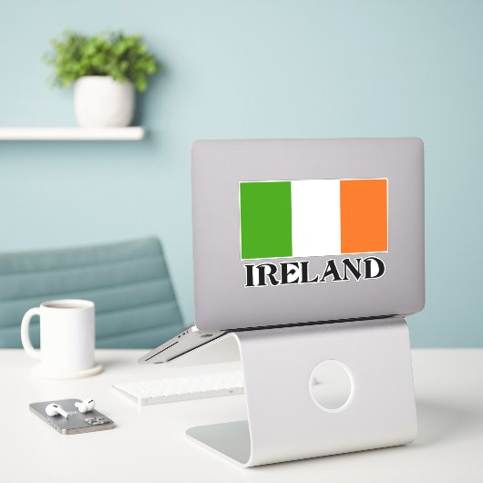 Sticker pour drapeau d'Irlande (Ordinateur portable sur le bureau)