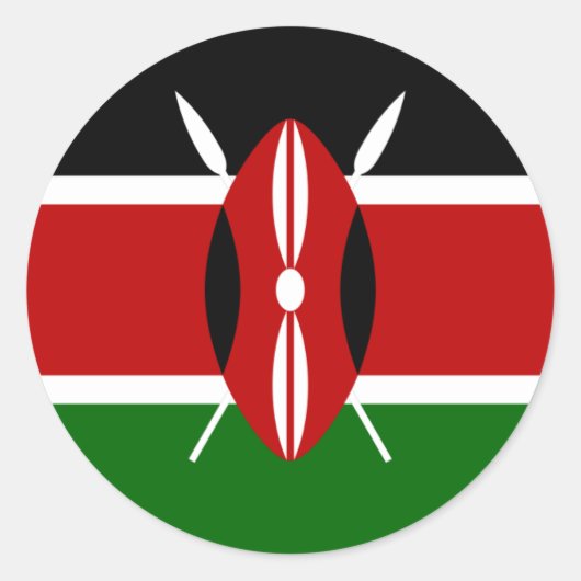 Sticker pour drapeau du Kenya (Devant)
