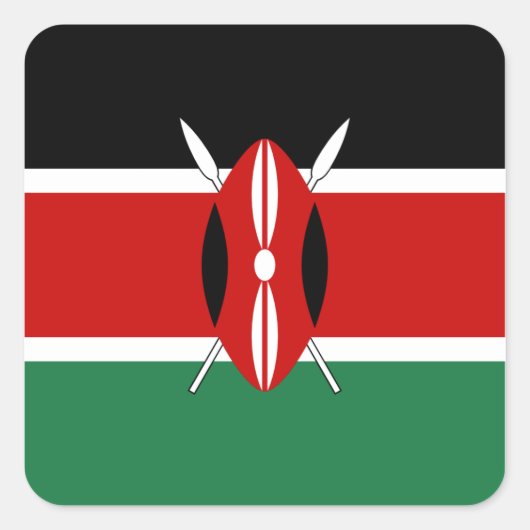 Sticker pour drapeau du Kenya (Devant)