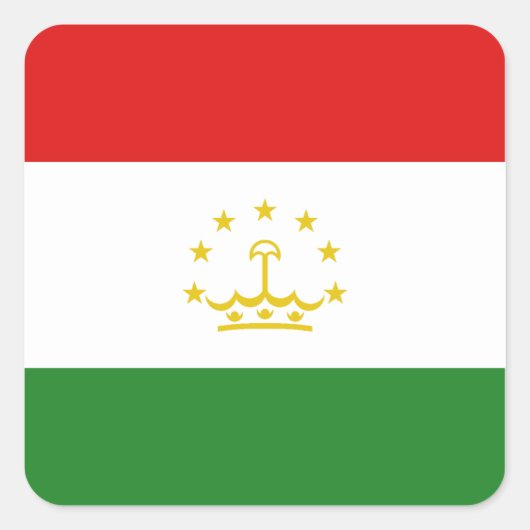 Sticker pour drapeau du Tadjikistan (Devant)
