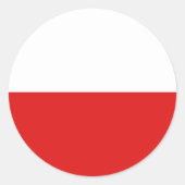 Sticker pour drapeau Fisheye Pologne (Devant)