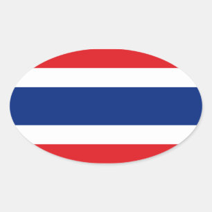 Sticker pour drapeau ovale de Thaïlande