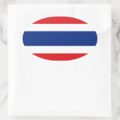 Sticker pour drapeau ovale de Thaïlande (Sac)