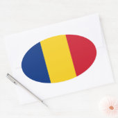 Sticker pour drapeau ovale România autocolant (Enveloppe)