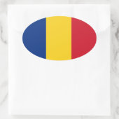 Sticker pour drapeau ovale România autocolant (Sac)
