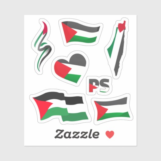 Sticker pour drapeau palestinien (Feuille)