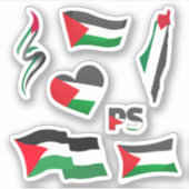 Sticker pour drapeau palestinien (Devant)