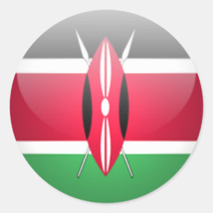 Sticker pour drapeau rond Kenya