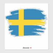 Sticker pour drapeau suédois (Feuille)