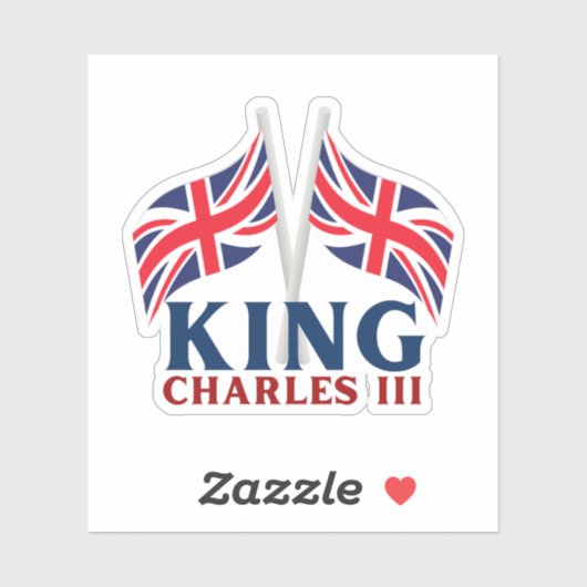 Sticker pour drapeaux King Charles III, Union Jack (Feuille)