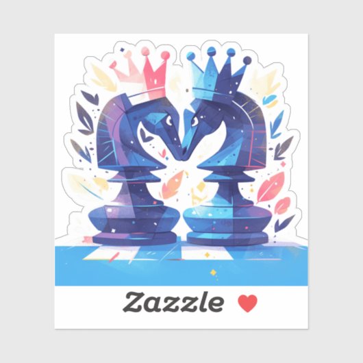 Sticker pour échecs Chevalier Double (Feuille)