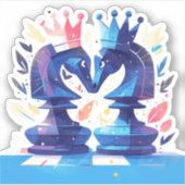 Sticker pour échecs Chevalier Double (Devant)