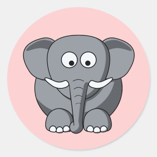 Sticker pour éléphant de dessin (Devant)