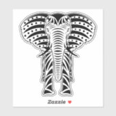 Sticker pour éléphant tribal (Feuille)