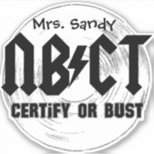 Sticker pour enseignant certifié par la Commission (Devant)